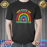Premium Rainbow Pop It 100 Days Of Kindergarten Teacher Fidget Toy T-Shirt Unisex