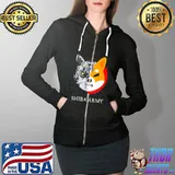 Premium Shiba Army Shibu Inu Crypto Currency Meme Unisex T-Shirt Full Zip Hooded