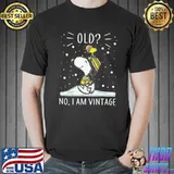 Premium Sweet Snoopy And Woodstock Old No I Am Vintage Shirt