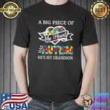 Top A Big Piece Of My Heart Has Autism He’s My Grandson Shirt Unisex