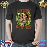 Top Christmas holidays gift Merry Kushmas Santa Claus Raglan Baseball T Shirt Unisex