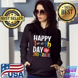 Top Happy 100th Day Of 2nd Grade Hockey School Teacher Student T-Shirt