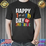 Top Happy 100th Day Of 2nd Grade Hockey School Teacher Student T-Shirt Unisex