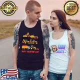 Top Happy Valentines Day Heavy Equipment Excavator V-Day Boys T-Shirt Tank Top