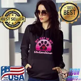 Top My Cat Is My Valentine Valentines Day Cats Lovers T-Shirt