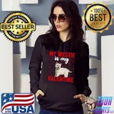 Top My Westie Is My Valentine Love Hearts Westie Valentine T Shirt