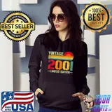 Top Turning 21 Birthday Decorations Men 21st BDay 2001 Birthday T Shirt