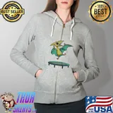 Trampoline dinosaur jumping terodactyl dino Full Zip Hooded