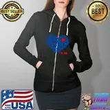 1 In 100 Congenital Heart Disease Awareness Gift CHD Outfit T- Full Zip Hooded