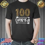 100 Days Of School Y'all Leopard Print 100th Teacher T-shirt