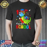 100th Days Of School Dinosaur T Rex Shirt 100th Day Smarter T- Unisex