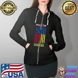 2022 I Stand with Ukraine Pray for Ukraine Love Ukraine Flag T- Full Zip Hooded