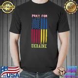 2022 I Stand with Ukraine Pray for Ukraine Love Ukraine Flag T- Unisex