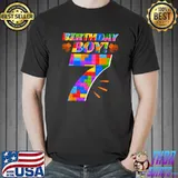7 Years Old Block Building Cute 7th Birthday Gift T-Shirt Unisex