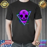 Aesthetic Vaporwave No One Can Escape Death Skull Roses T- Unisex