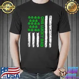 American Flag Shamrock One Lucky Dad St Patricks Day Papa T- Unisex