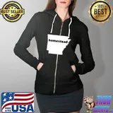 Arkansas Homestead Premium T-Shirt Full Zip Hooded