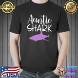 Auntie Shark Sister Family Shark Lover Premium T-Shirt Unisex