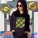Autism Awareness Puzzle Piece Autistic Boys Girls Kids T-shirt