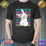 Awesome Dy Cute Bunny Face Tie Dye Glasses Easter Day T- Unisex