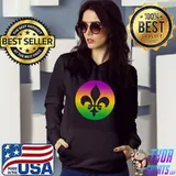 Awesome Mardi Gras Carnival Retro Sunset Fleur De Lys Cajun Festival T-shirt