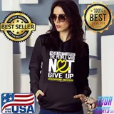 Awesome Osteosarcoma Not Give Up Yellow Ribbon Bone Cancer Awareness T- Hoodie
