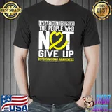 Awesome Osteosarcoma Not Give Up Yellow Ribbon Bone Cancer Awareness T-shirt