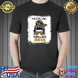 Awesome Since February 2010 12 Birthday messy bun leopard T-Shirt