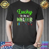 Awesome St. Patrick's Day Cute Funny Welder Jobs Lover T-Shirt Unisex