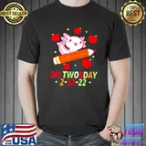 Axolotl On Twosday 2 22 22 2022 Walking Fish Salamander Shirt Unisex