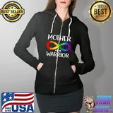 Best Autism Awareness Mother Of A Warrior T- Full Zip Hooded