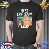 Best Cat Dad Ever Daddy Father's Day Father Sayings Premium T-Shirt Unisex