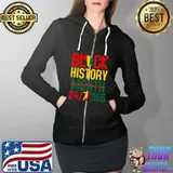 Black History Month 24-7-365 Black History Month T-Shirt Full Zip Hooded