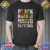 Black history month 247365 with african map flag T-Shirt Unisex