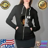 Black History Month For Women Black African American T- Full Zip Hooded