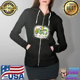 Bleached Peace Love King Cake Mardi Gras T- Full Zip Hooded