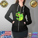Caterpillar leprechaun ride caterpillar st patrick day Full Zip Hooded