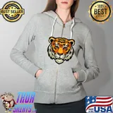 Cool Bengal Tiger Looking Straight Birthday New Year T-Shirt Full Zip Hooded