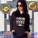 Cousin crew funny bunny with egg kid shirt