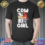 Cow Girl Cattle Dairy Farm Country Cow Lover Little Cowgirl T-Shirt Unisex