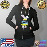Cute Easter Bunny I'm The Virtual Teacher High School T- Full Zip Hooded