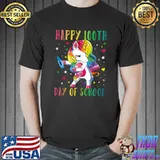 Dabbing Unicorn Crayon Teacher Happy 100th Day Of School T- Unisex