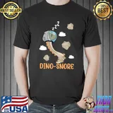 Dinosnore Sleeping Funny Outer Space Dino Sleep Snoring T- Unisex