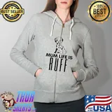 Dog mum life is ruff dalmatian Full Zip Hooded