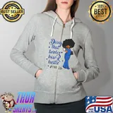 Doing That Twelve Hour Hustle CNA Life Black Nurse Nursing T- Full Zip Hooded