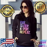 Eat Sleep K-Pop Repeat Korean kpop Music Fan T-shirt