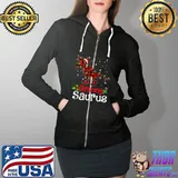Funny Granny Saurus Christmas Shirt T Rex Plaid Red Buffalo T- Full Zip Hooded