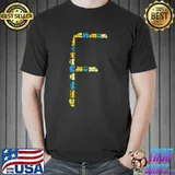 Funny Letter F Capital Initial Monogram Trucks Transport Alphabet T-Shirt Unisex