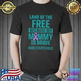 Funny Military Child Month Purple Up Free Brave Mom Pride Premium T-Shirt