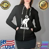 Funny Mood Current Grumpy Attitude Old Man Woman Girl Boy T- Full Zip Hooded